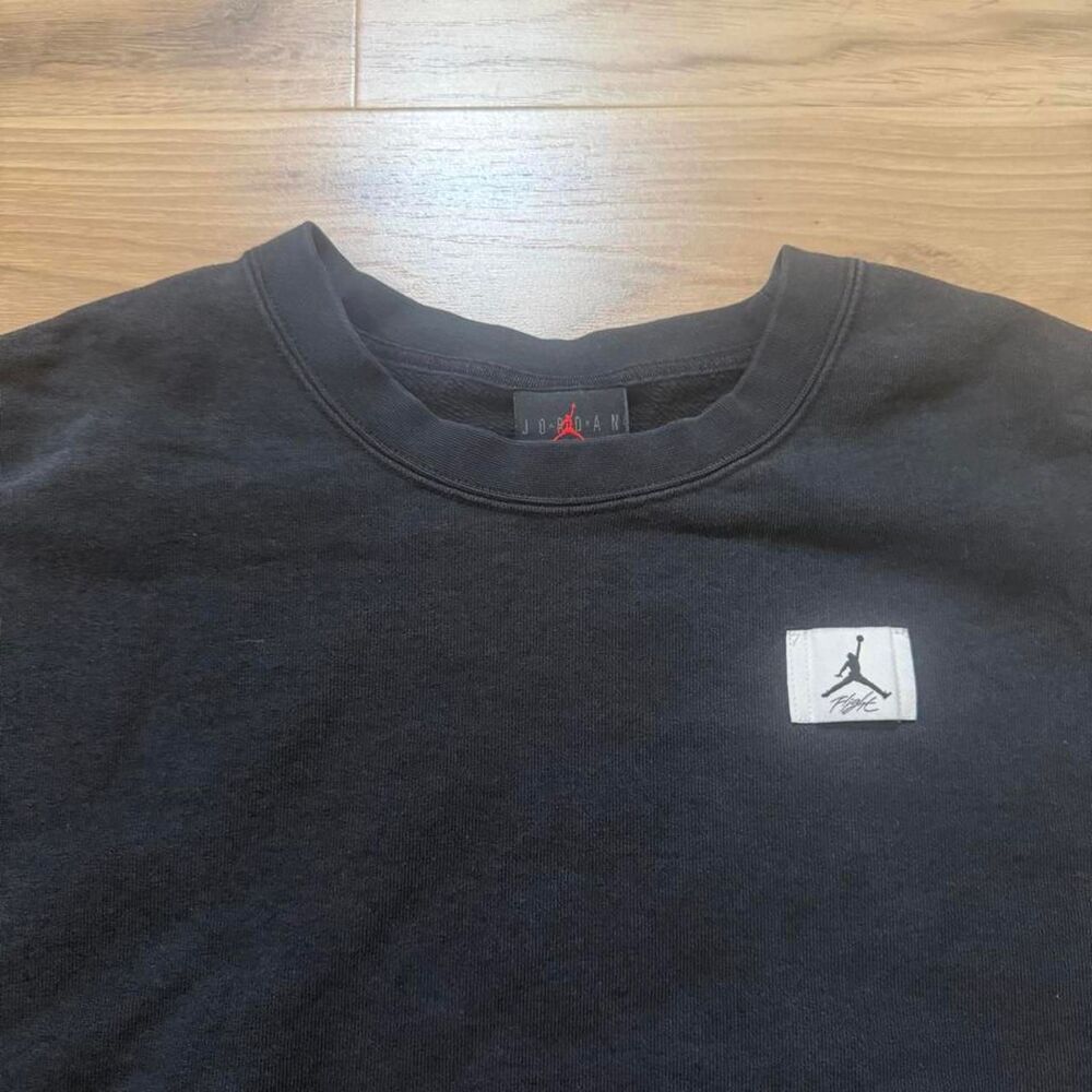 Y2K style Black Jordan crewneck sweatshirt oversized fit baggy xl